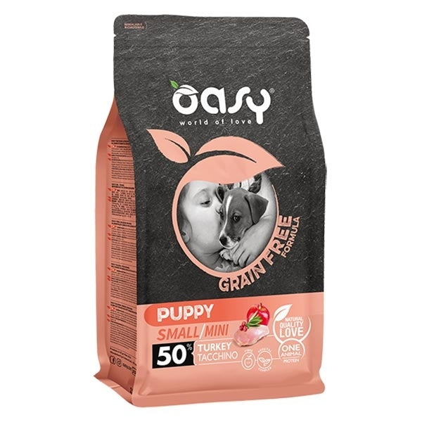 Oasy - Grain Free Puppy Small & Mini con Tacchino