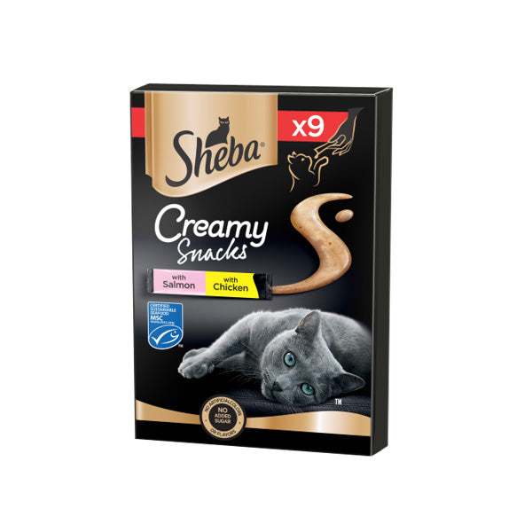 Sheba - Creamy Snacks con Salmone e Pollo