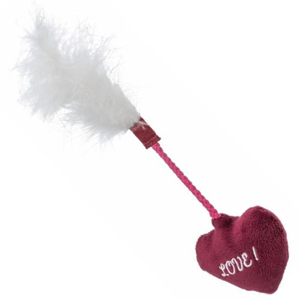 Trixie - Gioco per Gatti Peluche a Cuore con Piume Tema San Valentino