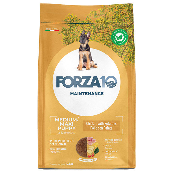 Forza10 - Maintenance Puppy & Junior Medium Maxi con Pollo e Patate