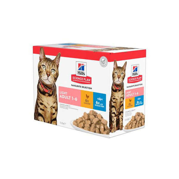 Hill's - Science Plan Adult Light Multipack con Pollo e Salmone