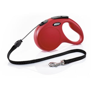 Flexi - Guinzaglio New Classic Rosso con Corda