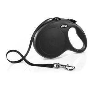 Flexi - Guinzaglio New Classic Nero con Fettuccia