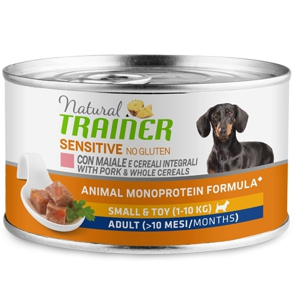 Trainer - Natural Sensitive No Gluten Small & Toy Adult con Maiale e Cereali Integrali