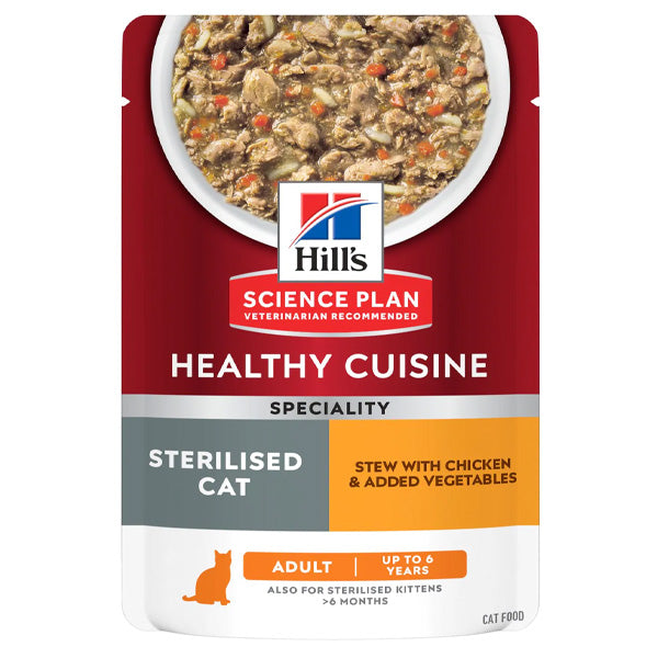 Hill's - Science Plan Healthy Cuisine Sterilised Cat Adult Spezzatino con Pollo