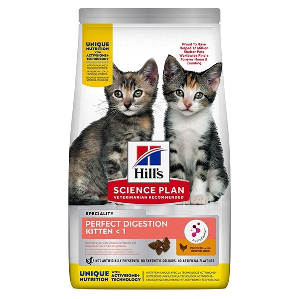 Hill's - Science Plan Perfect Digestion Kitten < 1 con Pollo e Riso Integrale