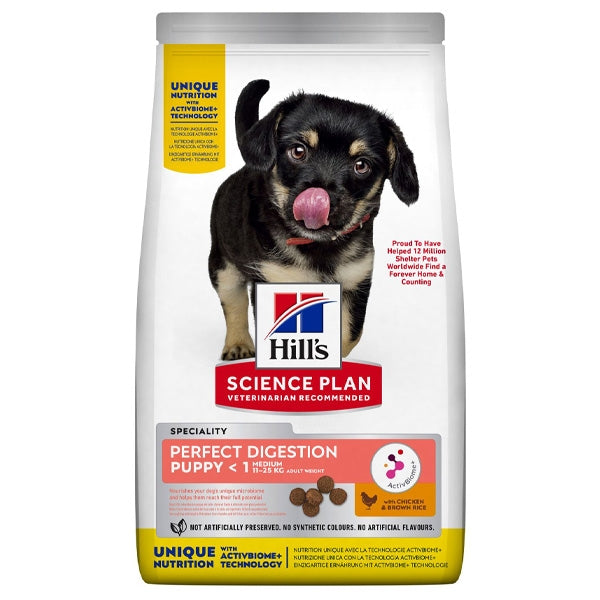 Hill's - Science Plan Perfect Digestion Medium Puppy con Pollo e Riso Integrale
