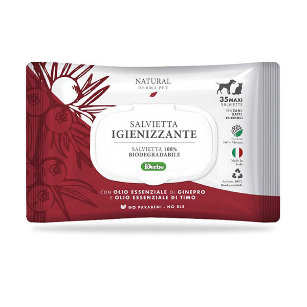 Derbe - Salviette Igienizzanti Funzionali con Ginepro e Timo