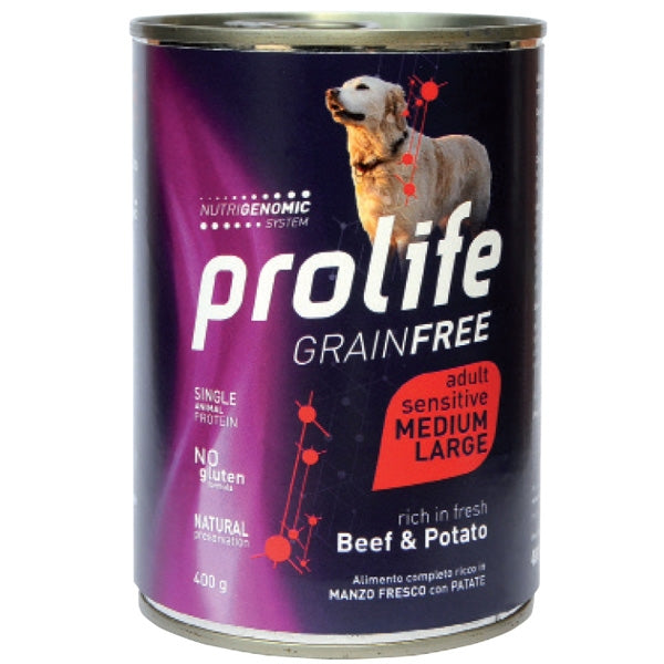 Prolife - Grain Free Adult Medium/Large Sensitive Beef & Potato