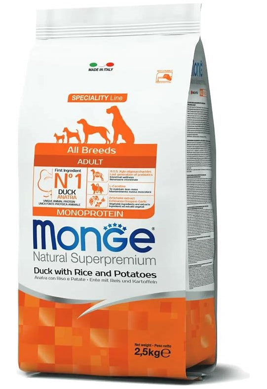 Monge - Natural Superpremium All Breeds Adult Anatra, Riso e Patate
