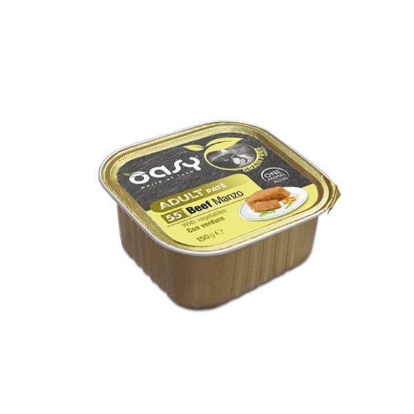 Oasy - Dog Adult Grain Free Paté Manzo Con Verdure