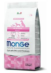 Monge - Natural Superpremium All Breeds Adult Maiale, Riso e Patate