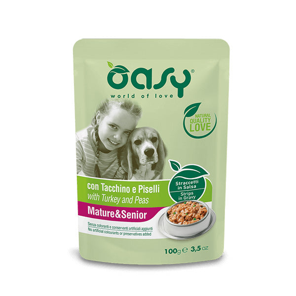 Oasy - Straccetti in Salsa Mature & Senior con Tacchino e Piselli