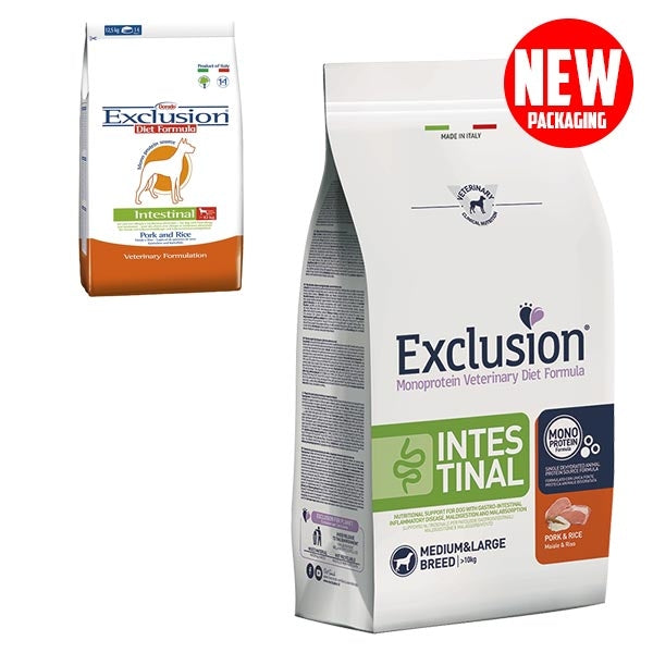 Exclusion - Diet Intestinal Medium/Large Breed Maiale e Riso