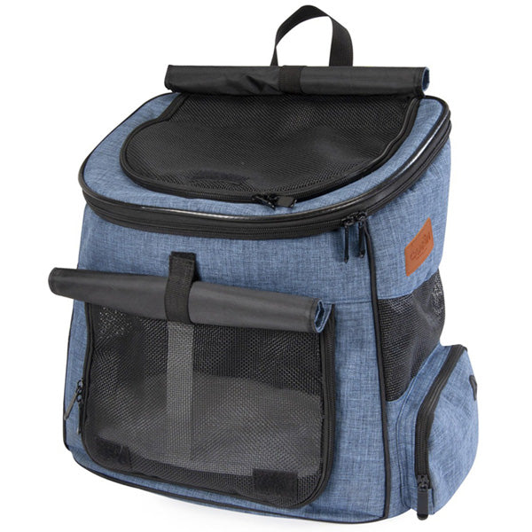 Camon - Zainetto Pet Blu Trasportino per Cani e Gatti