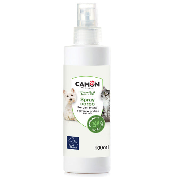 Camon - Spray Corpo per Cani e Gatti con Citronella e Olio di Neem