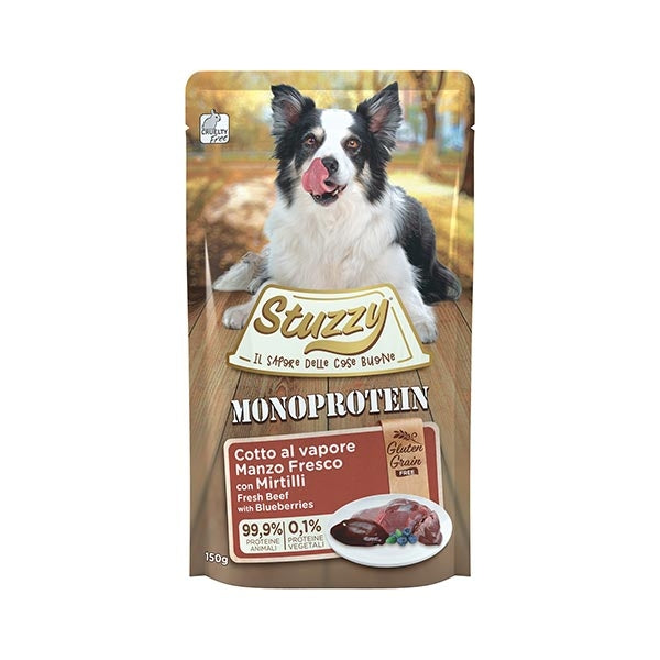 Stuzzy Dog - Monoprotein Grain & Gluten Free con Manzo Fresco e Mirtilli