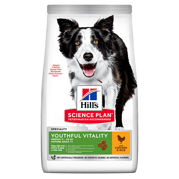 Hill's - Science Plan Senior Vitality Medium Mature Adult 7+ con Pollo e Riso