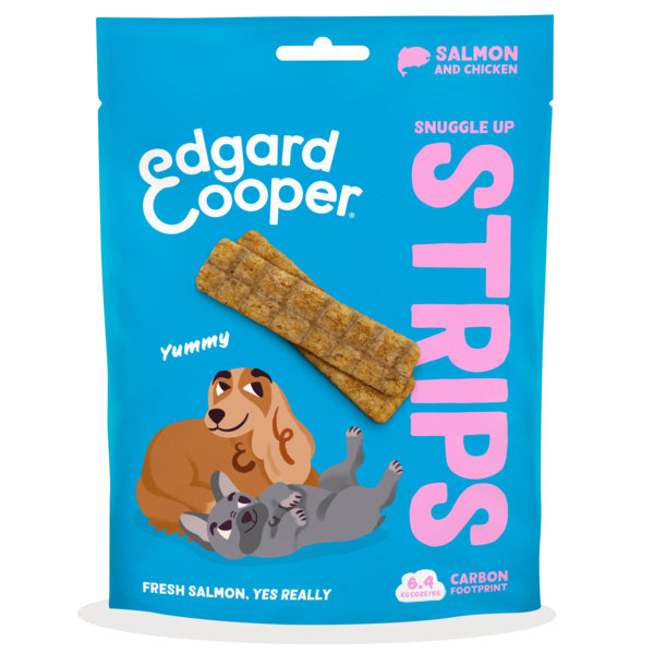 Edgard&Cooper - Striscette Snack Cani al Salmone e Pollo