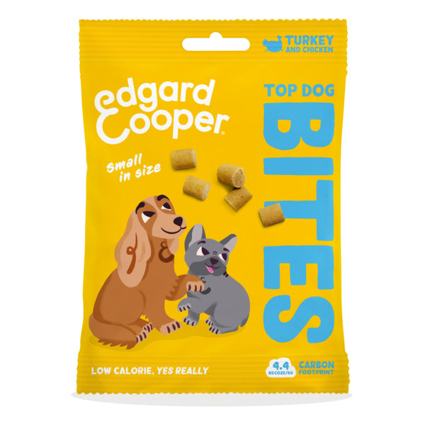Edgard&Cooper - Snack Cani Bocconcini Top Dog Bites Tacchino e Pollo Small