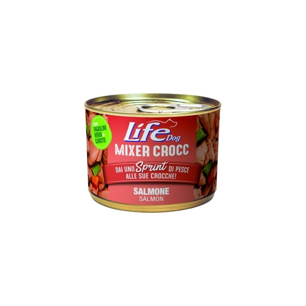 Life Pet Care - Mixer Crocc Salmone con Fagiolini Verdi e Carote