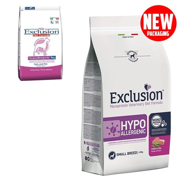 Exclusion - Diet Hypoallergenic Small Breed Maiale e Piselli