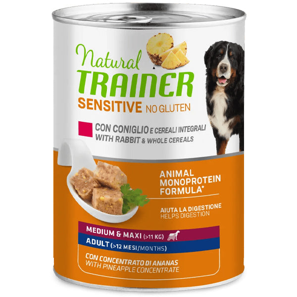 Trainer - Natural Sensitive No Gluten Medium & Maxi Adult con Coniglio e Riso