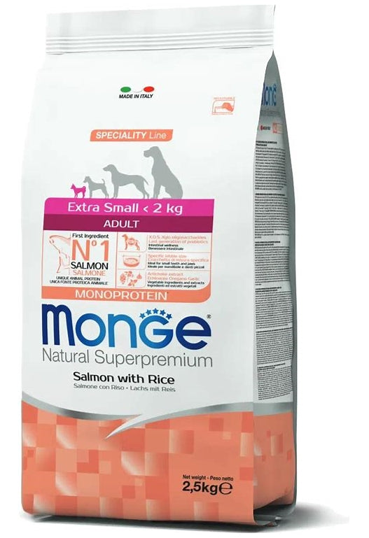 Monge - Natural Superpremium Extra Small Adult Salmone e Riso