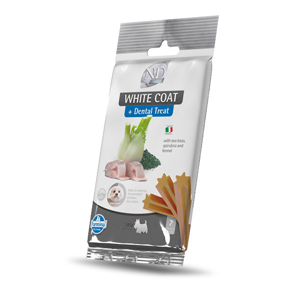 Farmina - Natural & Delicious White Adult Mini Dental Treat Spigola