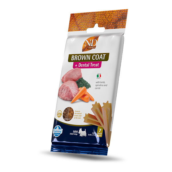 Farmina - Natural & Delicious Brown Adult Mini Dental Treat Agnello
