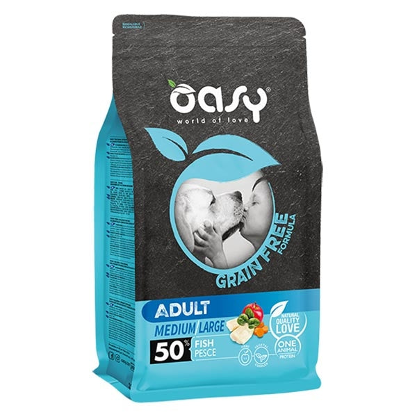 Oasy - Grain Free Adult Medium & Large con Pesce