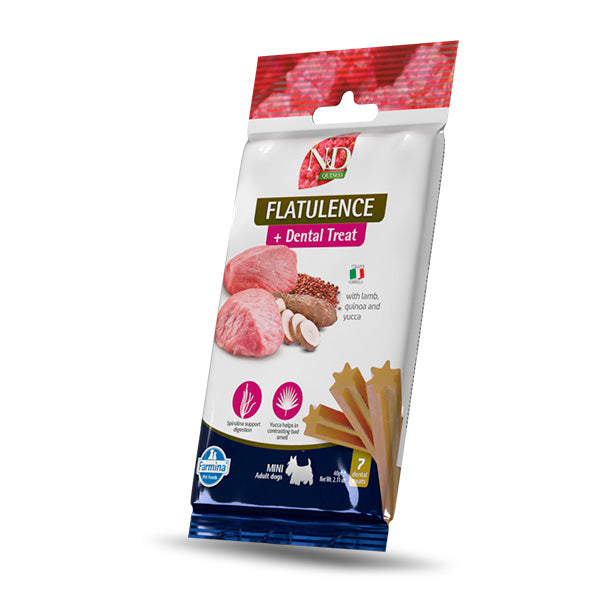 Farmina - Natural & Delicious Adult Mini Quinoa Dental Treat Flatulence Agnello