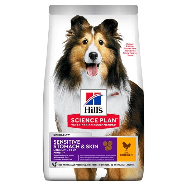Hill's - Science Plan Sensitive Stomach & Skin Adult Medium con Pollo