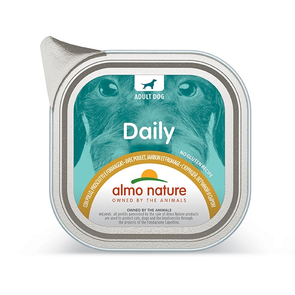 Almo Nature - Daily Menu con con Pollo, Prosciutto e Formaggio