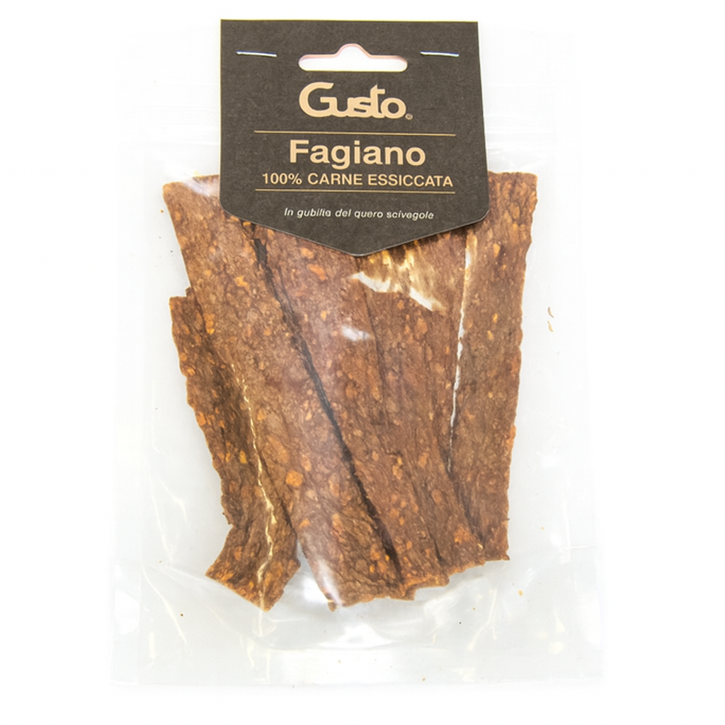Gusto - Strisce Snack 100% Carne Essiccata di Fagiano