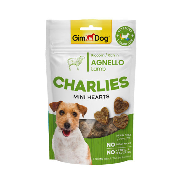 Gimborn Italia - Charlies Mini Hearts Snack Per Cani Con Agnello