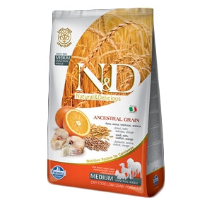 Farmina - Natural & Delicious Ancestral Grain Adult Medium con Merluzzo e Arancia