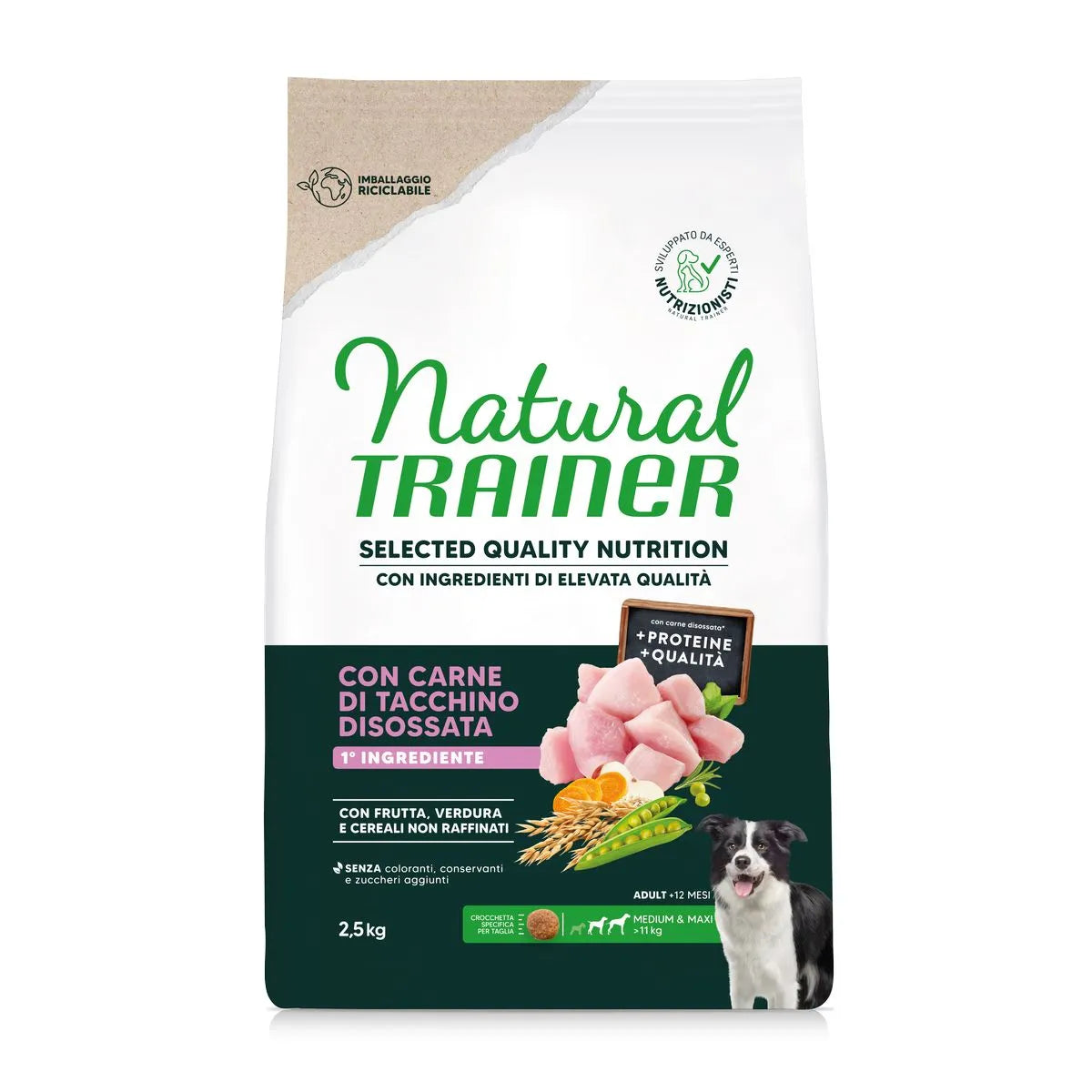 Trainer - Natural Selected Quality Nutrition Dog Medium & Maxi Con Tacchino
