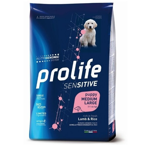 Prolife - Sensitive Puppy Medium/Large Lamb & Rice
