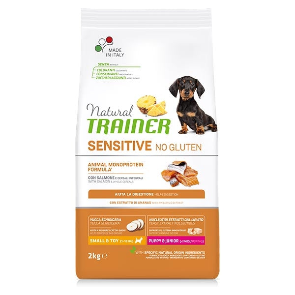 Trainer - Natural Sensitive No Gluten Small & Toy Puppy & Junior con Salmone