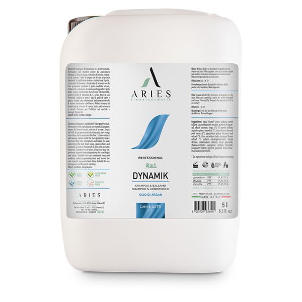 Aries - Dinamik Shampoo E Balsamo Argan Per Cani E Gatti