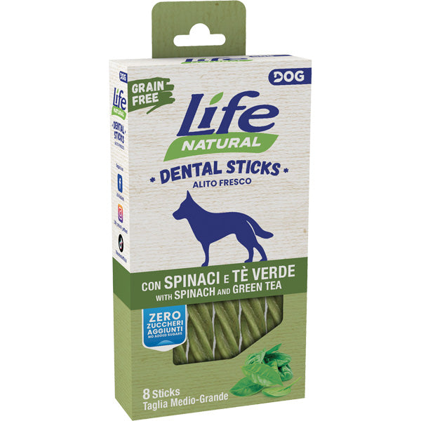 Life Pet Care - Snack Dental  Dog Spinaci e Tè Verde