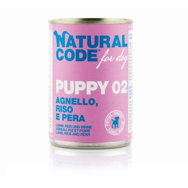 Natural Code - For Dog Puppy 02 Agnello, Riso e Pera