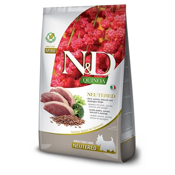 Farmina - Natural & Delicious Mini Quinoa Neutered Anatra Broccoli Asparagi