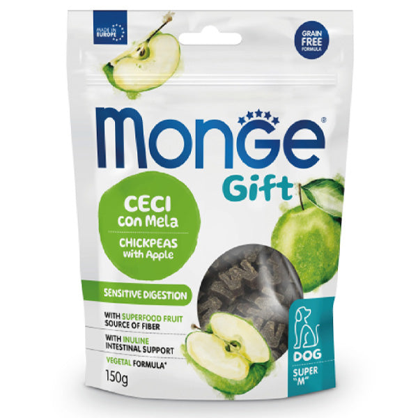 Monge - Snack Gift Dog Adult Super M Sensitive Digestion Ceci con Mela