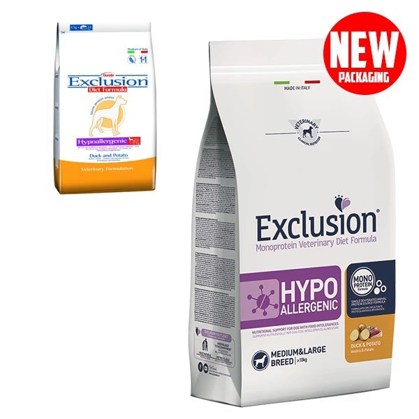 Exclusion - Diet Hypoallergenic Medium/Large Breed Anatra e Patate