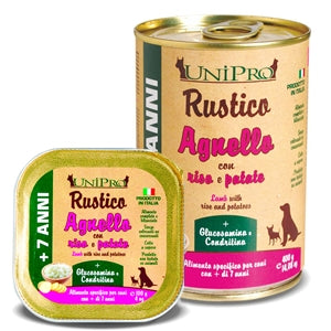 Unipro - Rustico Agnello con Riso e Patate per Cani 7+
