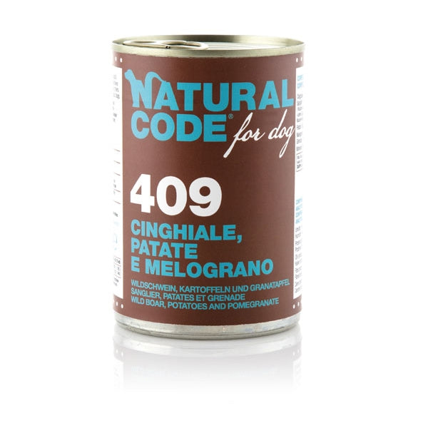 Natural Code - For Dog 409 Cinghiale, Patate e Melograno