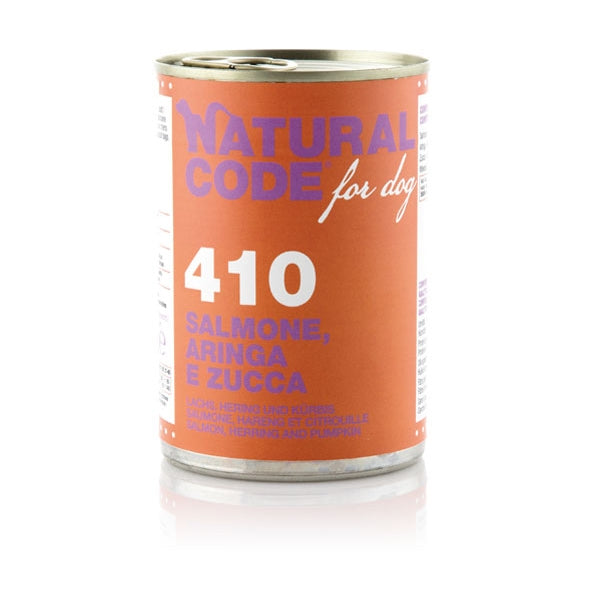Natural Code - For Dog 410 Salmone, Aringa e Zucca