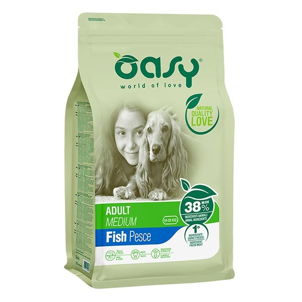 Oasy - Lifestage Adult Medium con Pesce